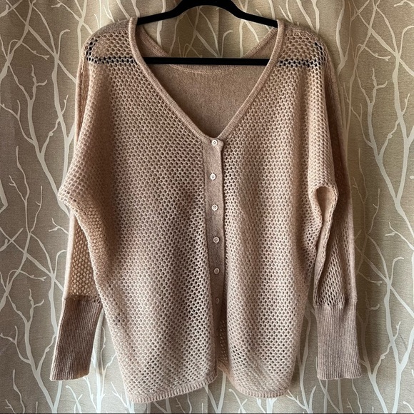 Subtle Luxury Tops - SUBTLE LUXURY Ivory Cashmere
Open Design Knit